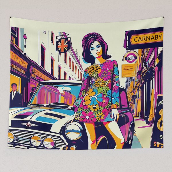 Item preview, The sixties “Swinging London”: Mini Cooper and Carnaby Street Elegance designed and sold by Martymcflay.