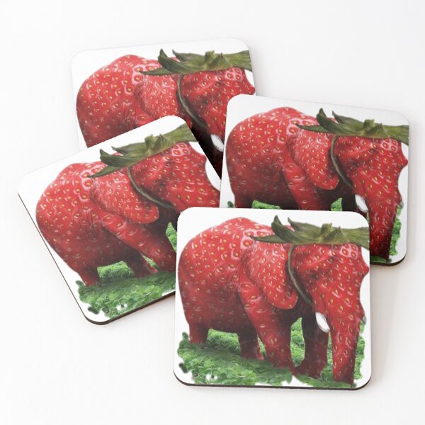 Item preview, Strawberry elephant designed and sold by Shrewd Mood.
