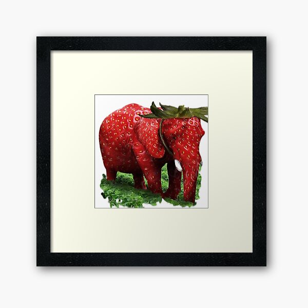 Item preview, Strawberry elephant designed and sold by Shrewd Mood.