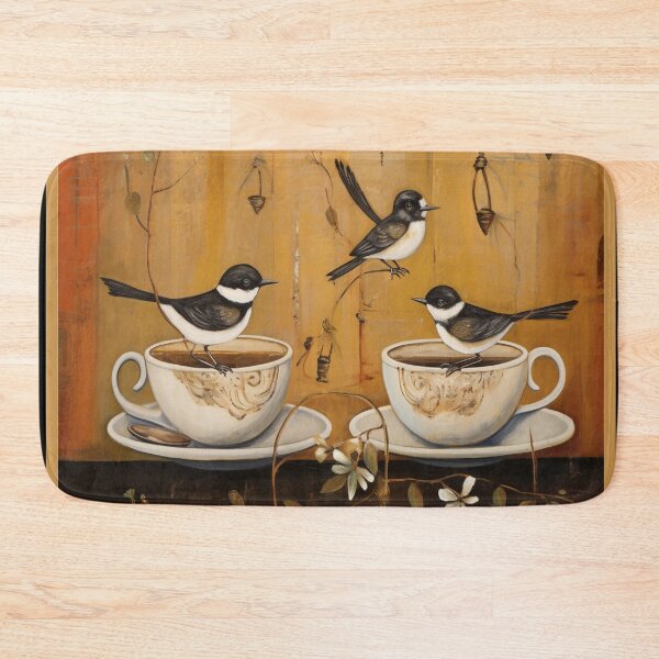 Item preview, Autumn Bird and Tea Cups designed and sold by tomorrowsart.