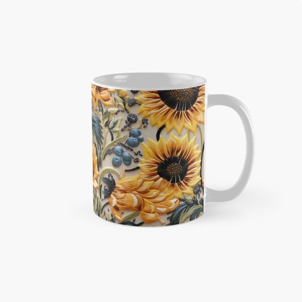Item preview, Embroidered Sunflowers Pattern #1 designed and sold by NatureSight.