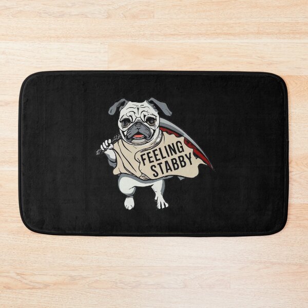 Item preview, Feeling stabby pug dog  designed and sold by witch-night.