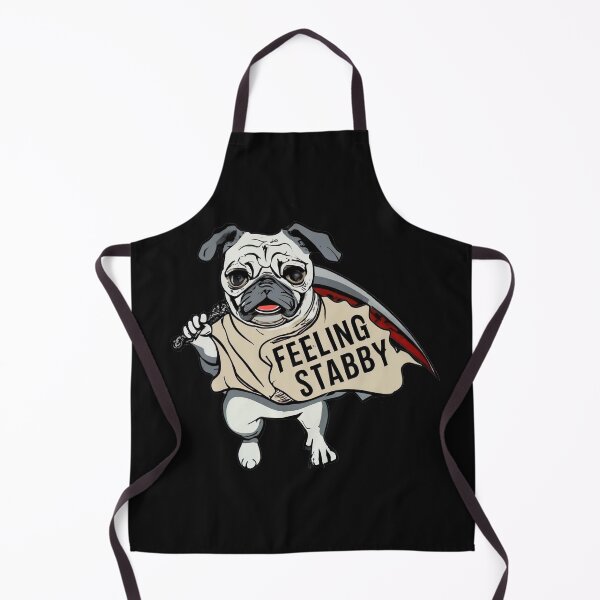 Item preview, Feeling stabby pug dog designed and sold by witch-night.