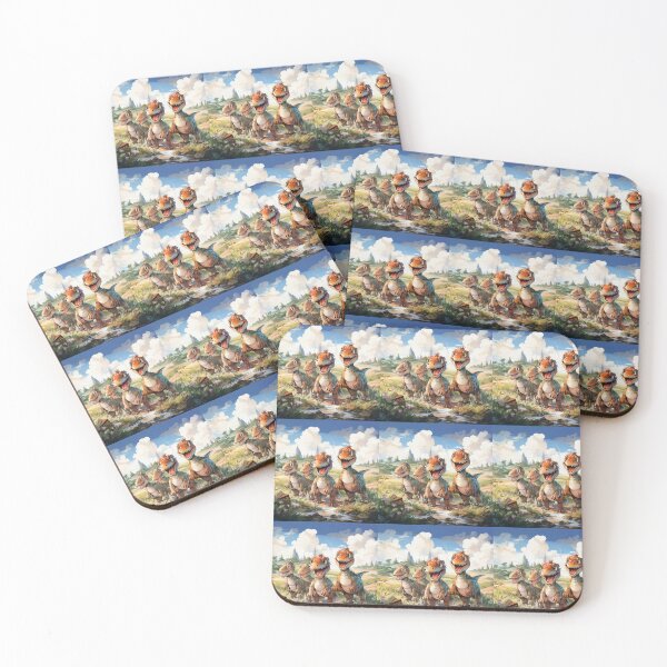 Item preview, Playful dinosaurs in a prehistoric landscape  designed and sold by KornUHD.