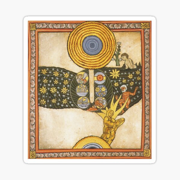 Vista previa del artículo con la obra «Santa Hildegarda de Bingen - Visión del jardín», diseñado y vendido por softbluehum.