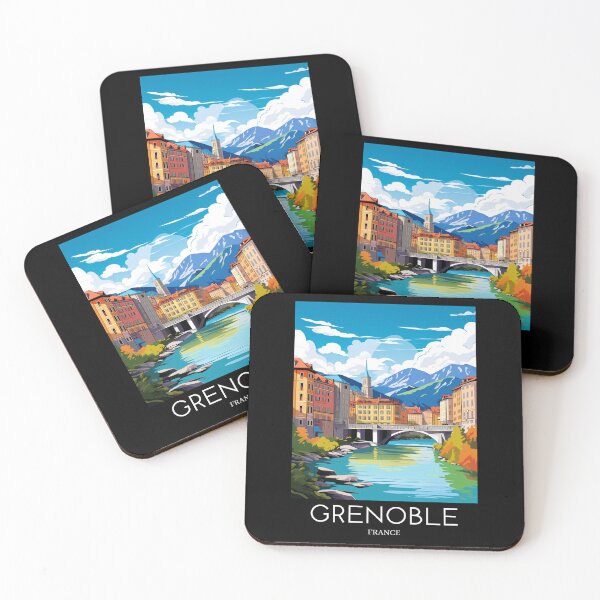 Item preview, A Pop Art Travel Print of Grenoble - France  designed and sold by StudioRedKoala.