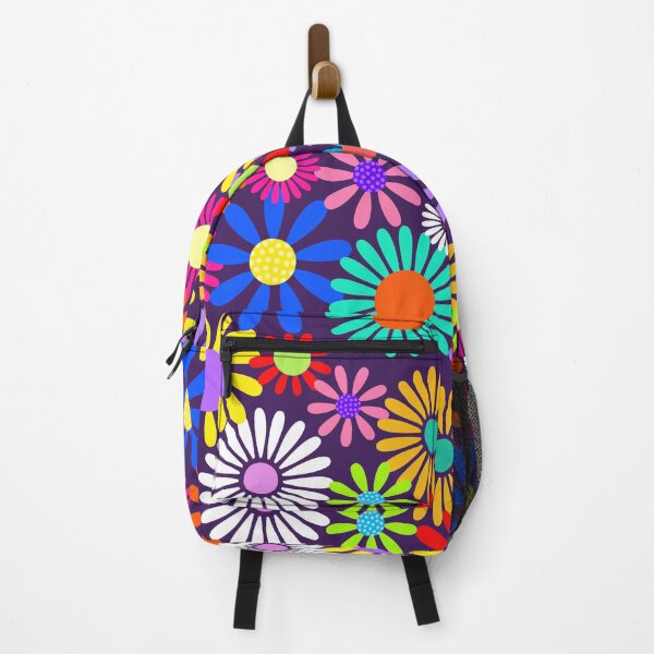 Item preview, Retro Flower Power Neon Floral 60s Vibe designed and sold by ArtMeetsPizza.