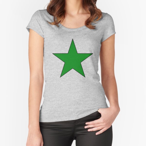 Esperanto-Stern Tailliertes Rundhals-Shirt