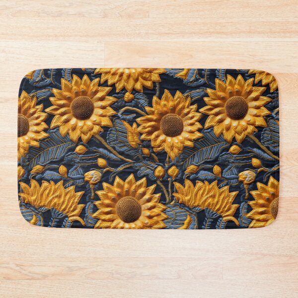 Item preview, Embroidered Sunflowers Pattern #2 designed and sold by NatureSight.