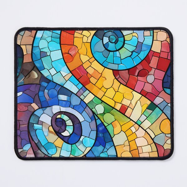 Item preview, Spiral Mosaic Barcelona Gaudi trencadis mosaic style art inspired designed and sold by LolioGifts.