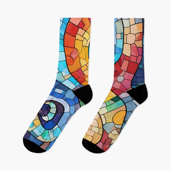 Aperçu de l'œuvre Mosaïque en spirale Barcelone Gaudi trencadis style mosaïque inspiré de l'art créée et vendue par LolioGifts.