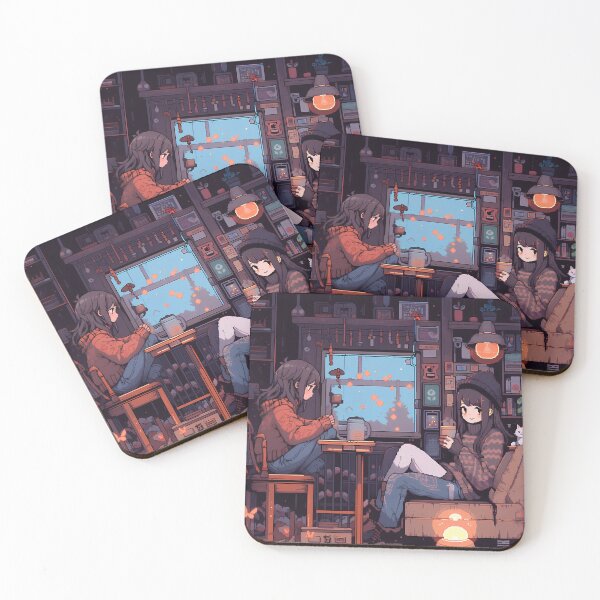 Item preview, Anime girls, pixel art- Cozy  designed and sold by octoboobs.