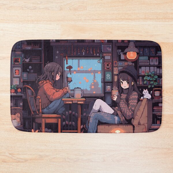 Item preview, Anime girls, pixel art- Cozy  designed and sold by octoboobs.