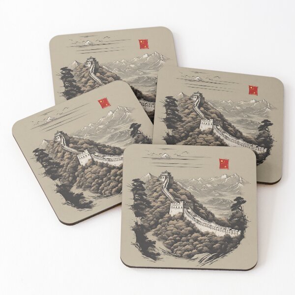 Item preview, Chinese wall Illustration designed and sold by DesignMaxa.
