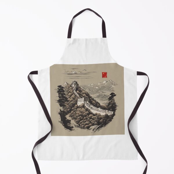 Item preview, Chinese wall Illustration designed and sold by DesignMaxa.