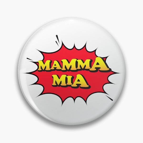 Item preview, Mamma mia. Oh my mum or Oh my god in italian language . Pop art style. White background.  designed and sold by ElenaPost.