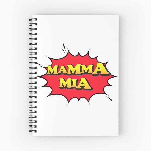 Item preview, Mamma mia. Oh my mum or Oh my god in italian language . Pop art style. White background.  designed and sold by ElenaPost.