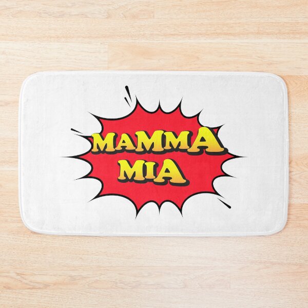 Item preview, Mamma mia. Oh my mum or Oh my god in italian language . Pop art style. White background.  designed and sold by ElenaPost.