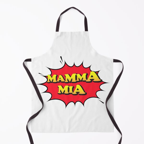 Item preview, Mamma mia. Oh my mum or Oh my god in italian language . Pop art style. White background. designed and sold by ElenaPost.