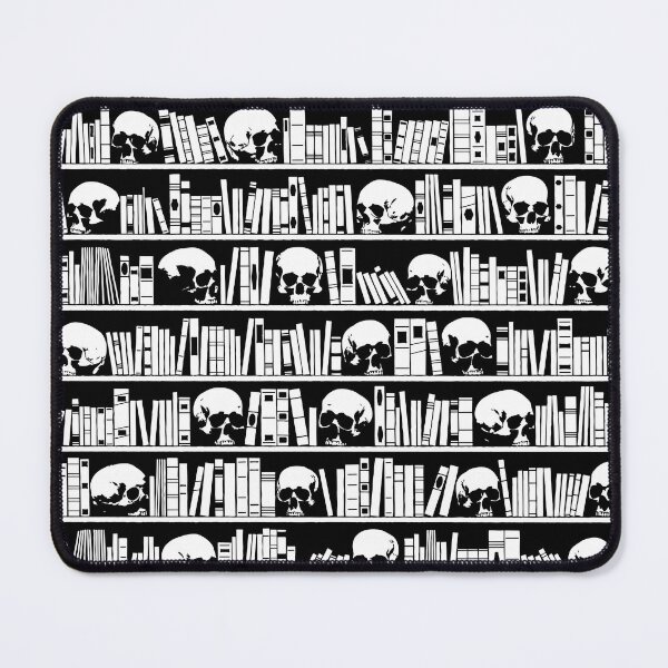 Item preview, Halloween Librarian Gothic Library Books Skulls Goth Pattern designed and sold by GrandeDuc.