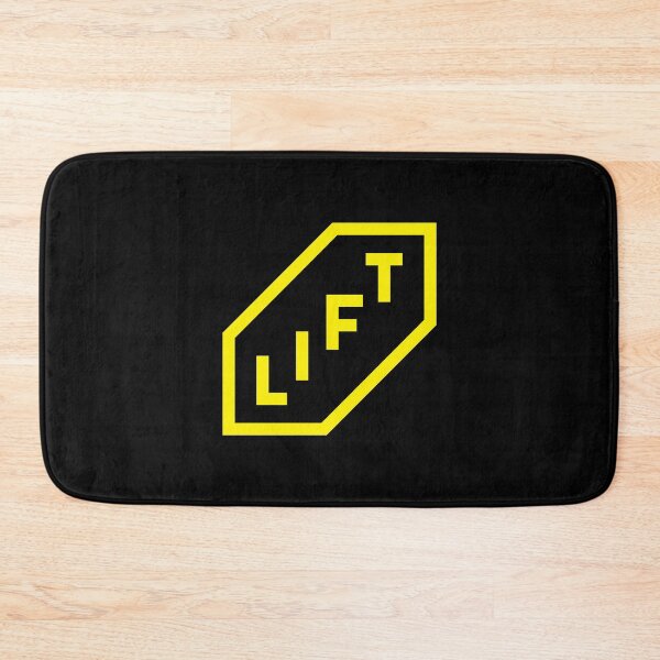 Item preview, LIFT word mark composition in yellow color showing scaling and growth designed and sold by Wiggly Lines.