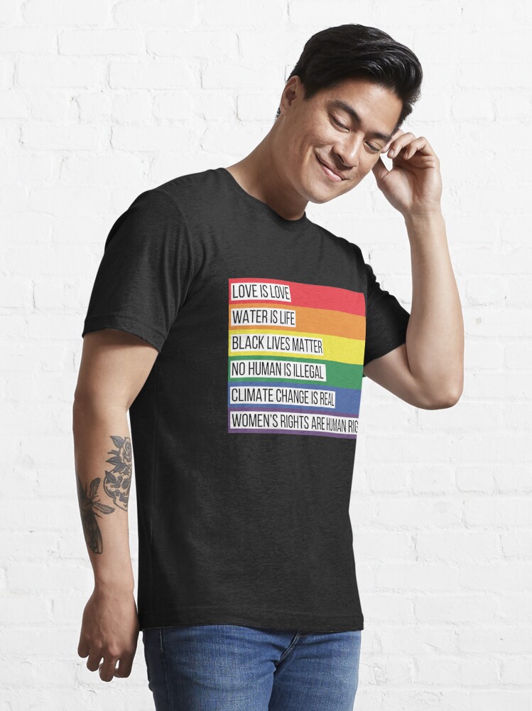 Intersectionality Rainbow Advocacy Flag T Shirt By Queerevolt Redbubble 