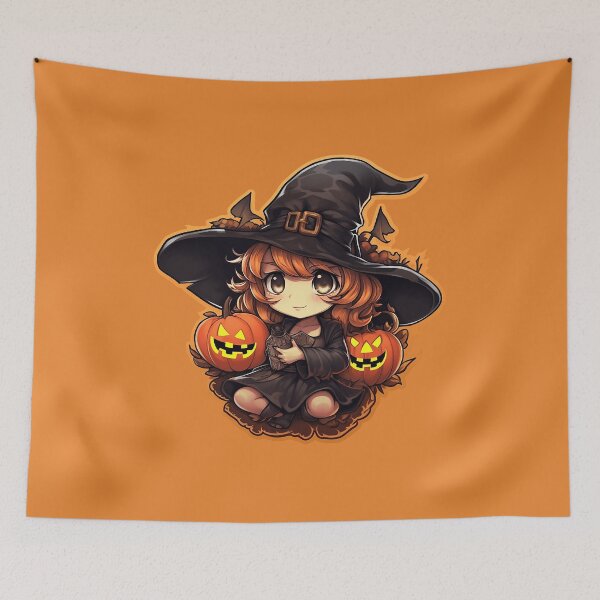 Item preview, Halloween pumpkin witch in Kawaī style designed and sold by FantasyGate.