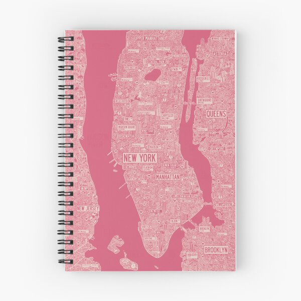 Item preview, Nyc poster map New York pink designed and sold by oliver polanski.