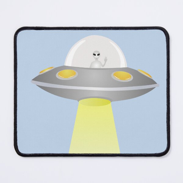 Item preview, Cartoon alien in flying saucer designed and sold by Beerich888.