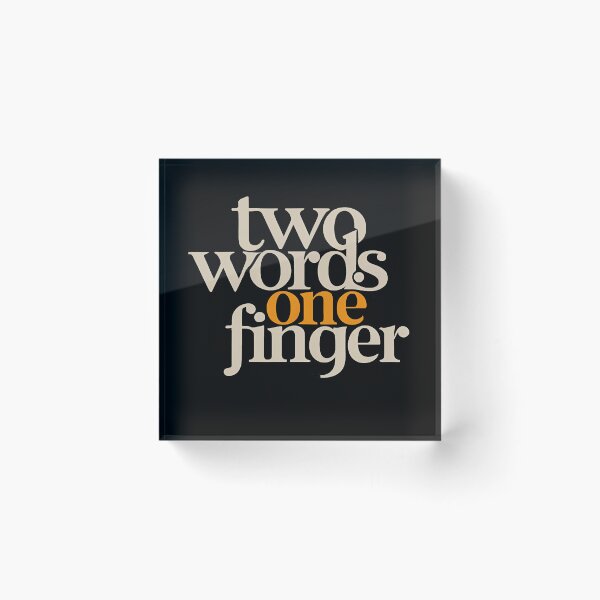 Item preview, Two Words One Finger designed and sold by SAS-Designer.