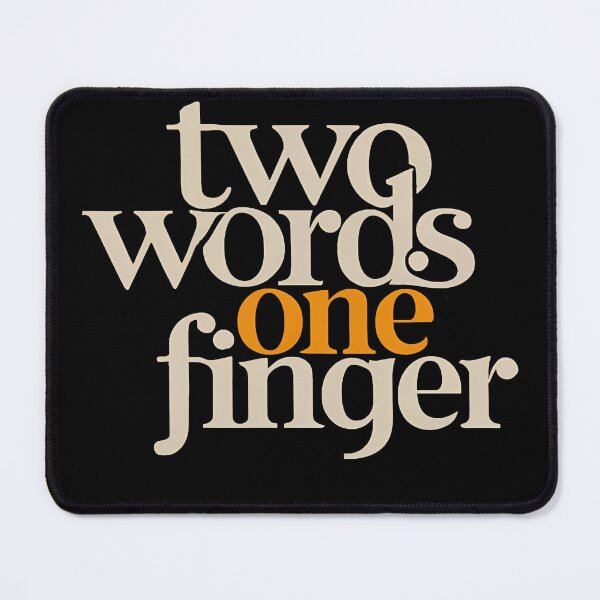Item preview, Two Words One Finger designed and sold by SAS-Designer.