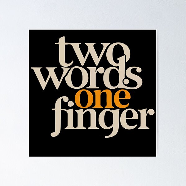 Item preview, Two Words One Finger designed and sold by SAS-Designer.