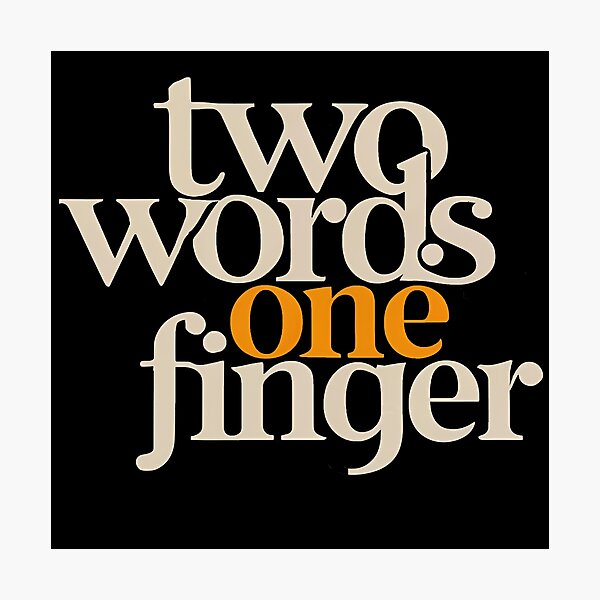 Item preview, Two Words One Finger designed and sold by SAS-Designer.