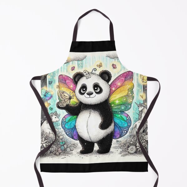 Item preview, Magical Artsy Panda Butterfly Unicorn Lighning Bug Rainbow designed and sold by WooshiArt.