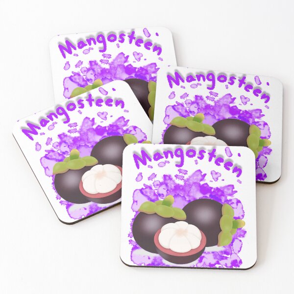 Item preview, Juicy white mangosteen on a bright purple background designed and sold by TiffyChaa.