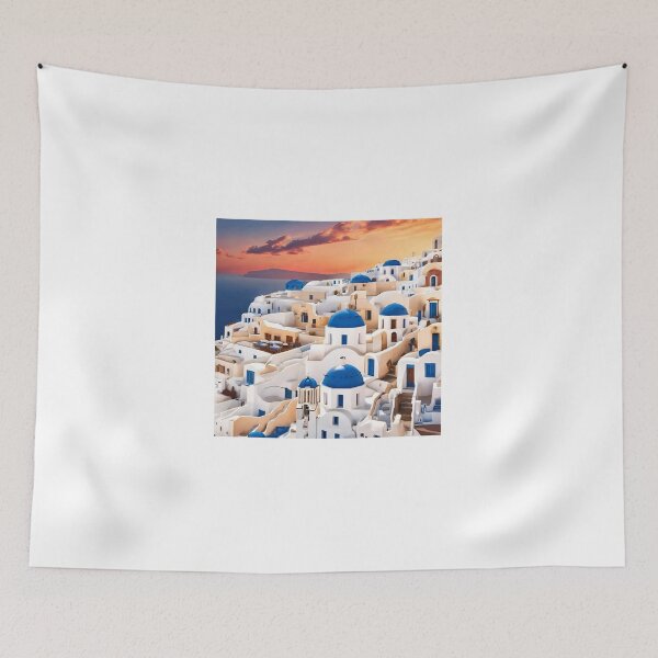 Item preview, Santorini Illustration designed and sold by DesignMaxa.