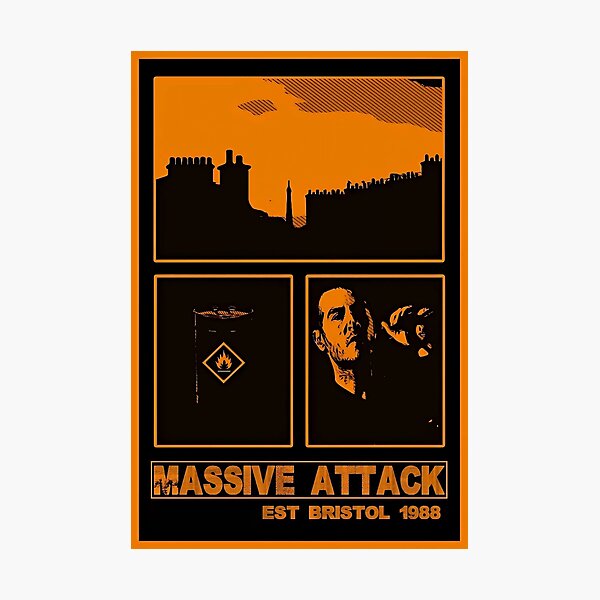 Artikel-Vorschau von MASSIVE ATTACK BRISTOL COLLAGE DRUCK ORANGE, designt und verkauft von Campbell0395.