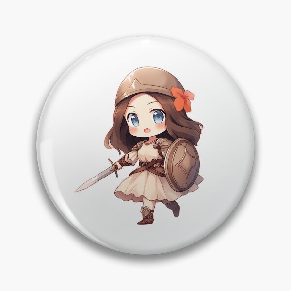 Item preview, Gentle Warrior Girl Chibi designed and sold by RaineDDesigns.