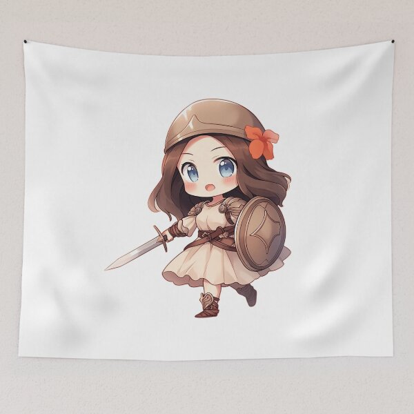 Item preview, Gentle Warrior Girl Chibi designed and sold by RaineDDesigns.