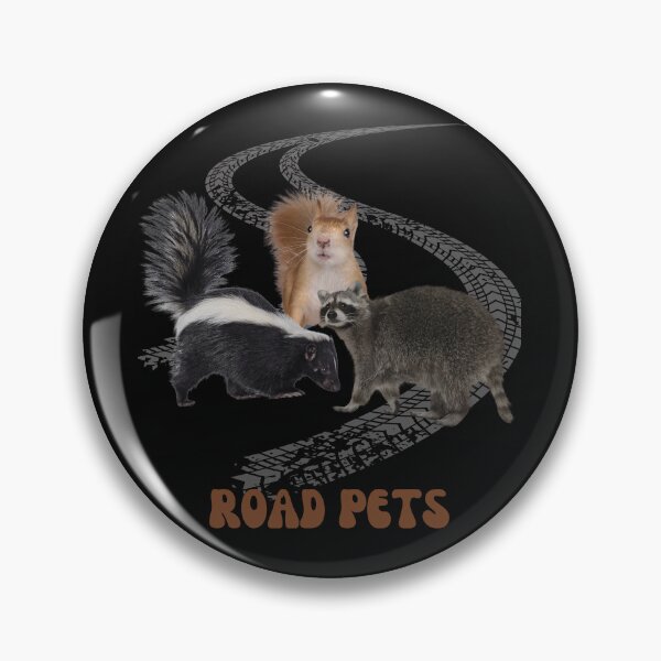 Item preview, skunk, raccoon, squirrel road pets designed and sold by misslizzyspin.