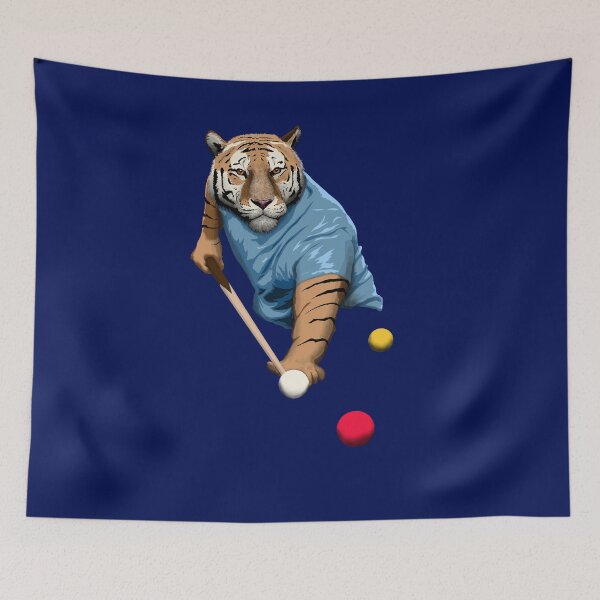 Item preview, CAT PLAYING SNOOKER, BILLIARDS, POOL SNOOKER TIGER CAT designed and sold by Danicus666.
