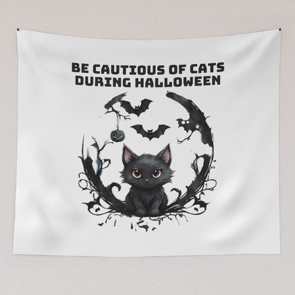 Item preview, Be cautious of cats during Halloween designed and sold by -DEEWOLF-.