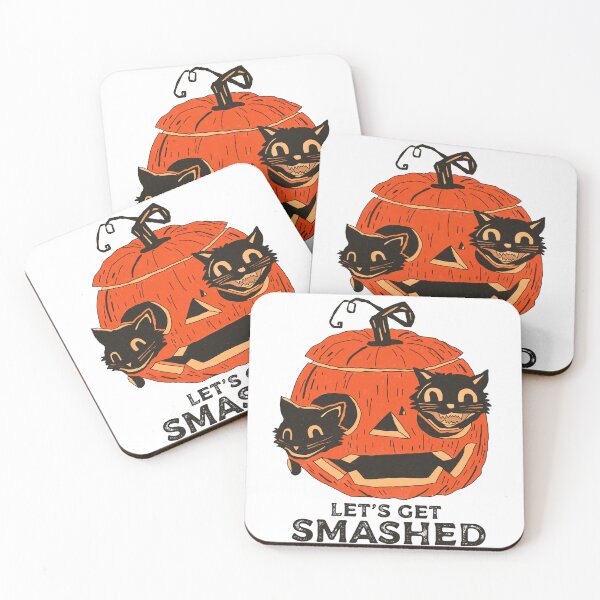 Item preview, let's get smashed Vintage Pumpkin cat Scene Halloween  designed and sold by Addictive design.