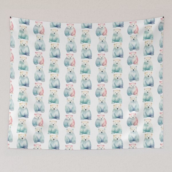 Item preview, Arctic Whimsy: A Colorful Polar Bear Pattern Delight designed and sold by qoodesignstudio.