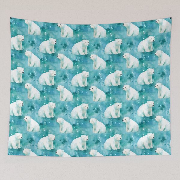 Item preview, Arctic Dreams: A Playful Polar Bear Watercolor designed and sold by qoodesignstudio.