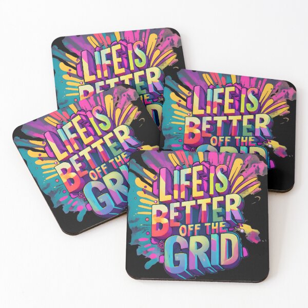 Item preview, Life Is Better Off The Grid, Colorful Design designed and sold by RiffRaffGraffix.