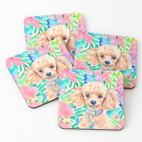 Item preview, Lilly Pulitzer inspired cute preppy Poodle designed and sold by SophieClimaArt.