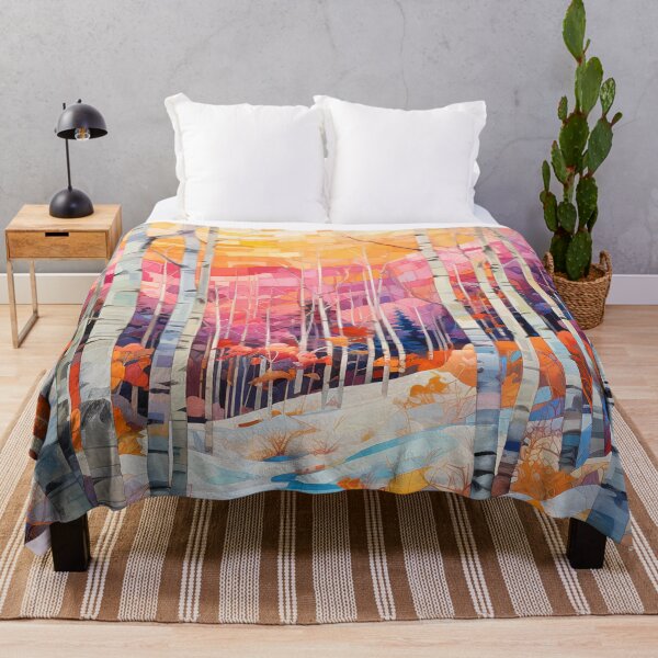 Item preview, Pastel Birch trees in winter 1 designed and sold by Art by Lilia.