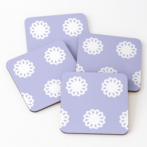 Item preview, abstract white floral pattern designed and sold by NAGNE.