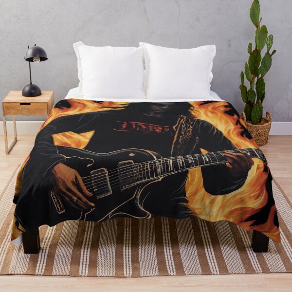 Item preview, Rock Star guitar player on fire designed and sold by Coollzone.